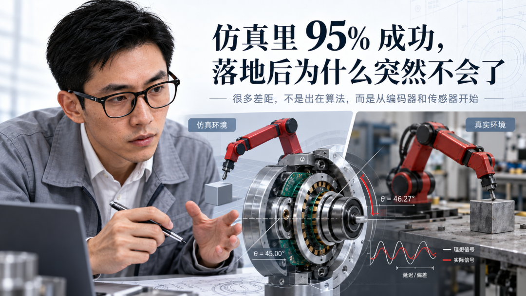 仿真里 95% 成功的机器人,到了现场为什么突然不会了?很多差距从编码器开始