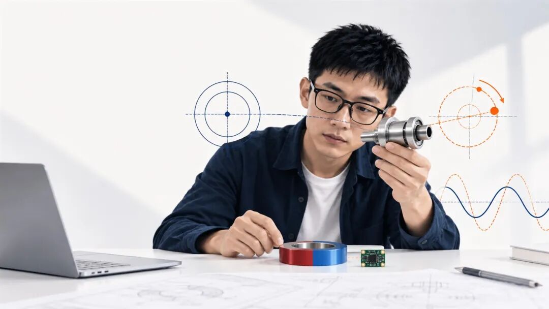 离轴，不是“磁铁装偏了一点”! 中空轴把芯片挪到磁场边缘后，误差为什么开始有了形状？