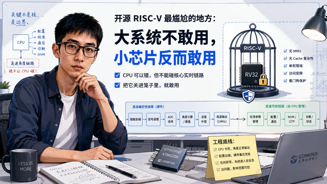 开源 RISC-V 最尴尬的地方:大系统不敢用,小芯片反而敢用? 编码器芯片为什么一般不用MCU?