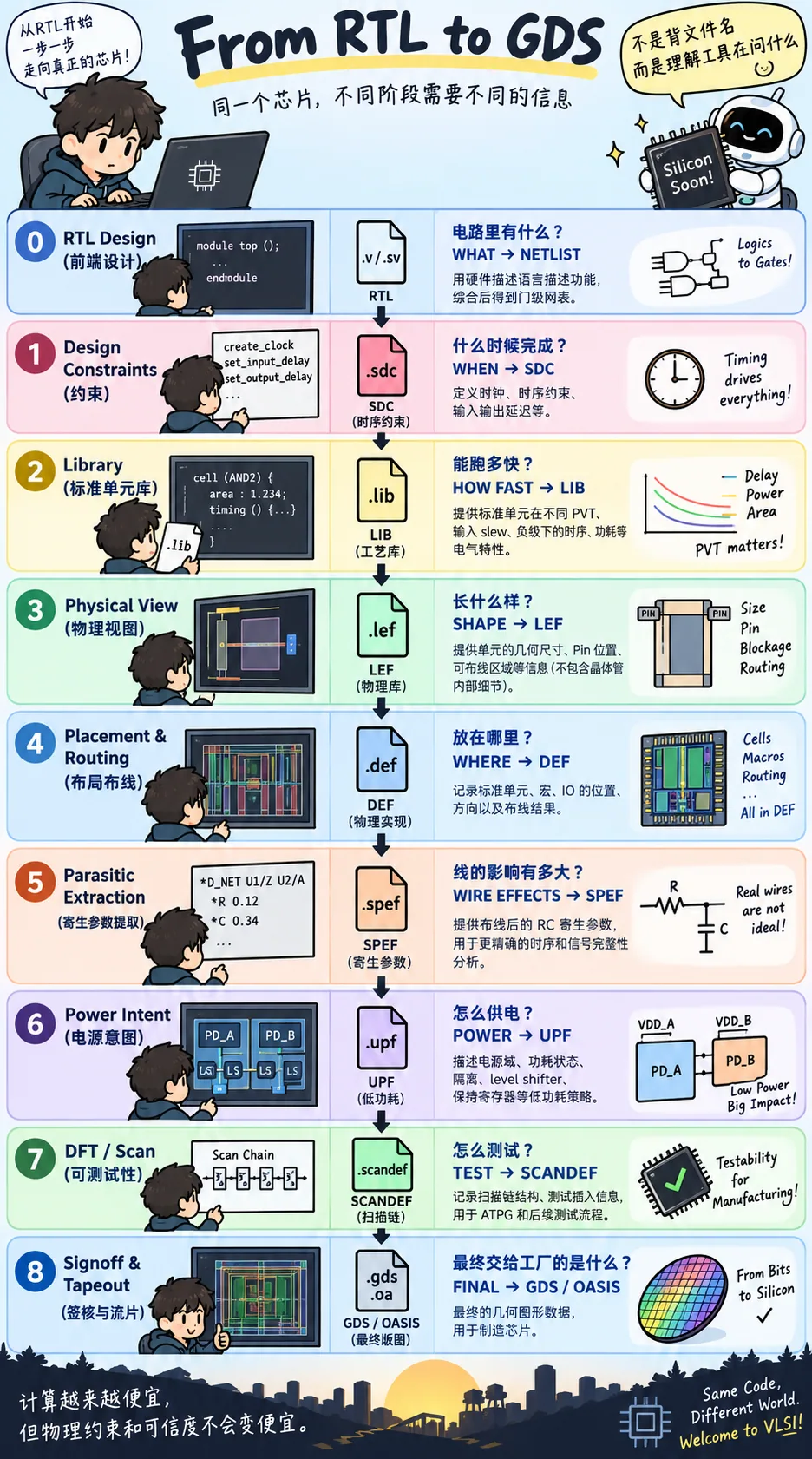 从 RTL 到 GDS：那些文件到底在干什么