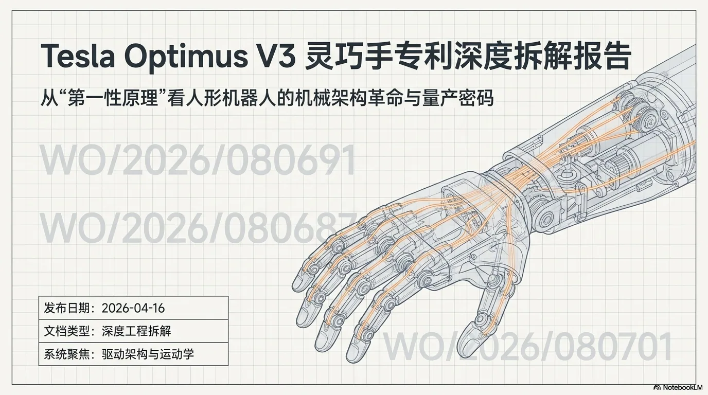 特斯拉公开Optimus V3灵巧手专利