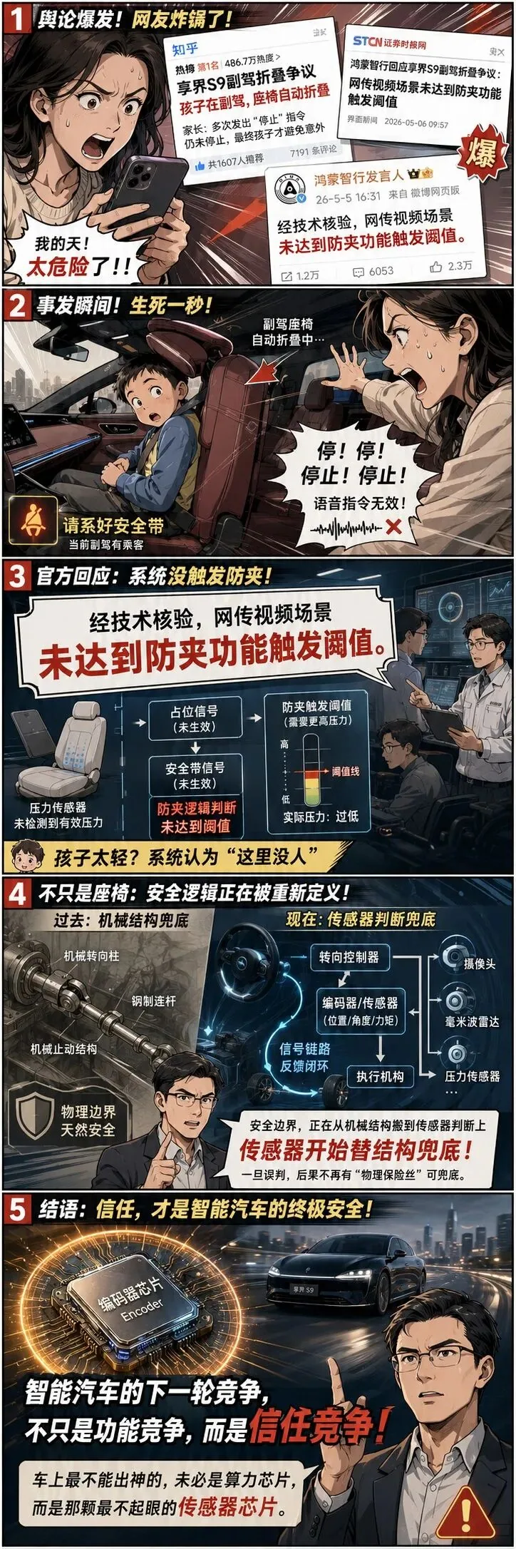 享界S9争议冲上热榜, 智能汽车已经开始让"传感器"替结构兜底