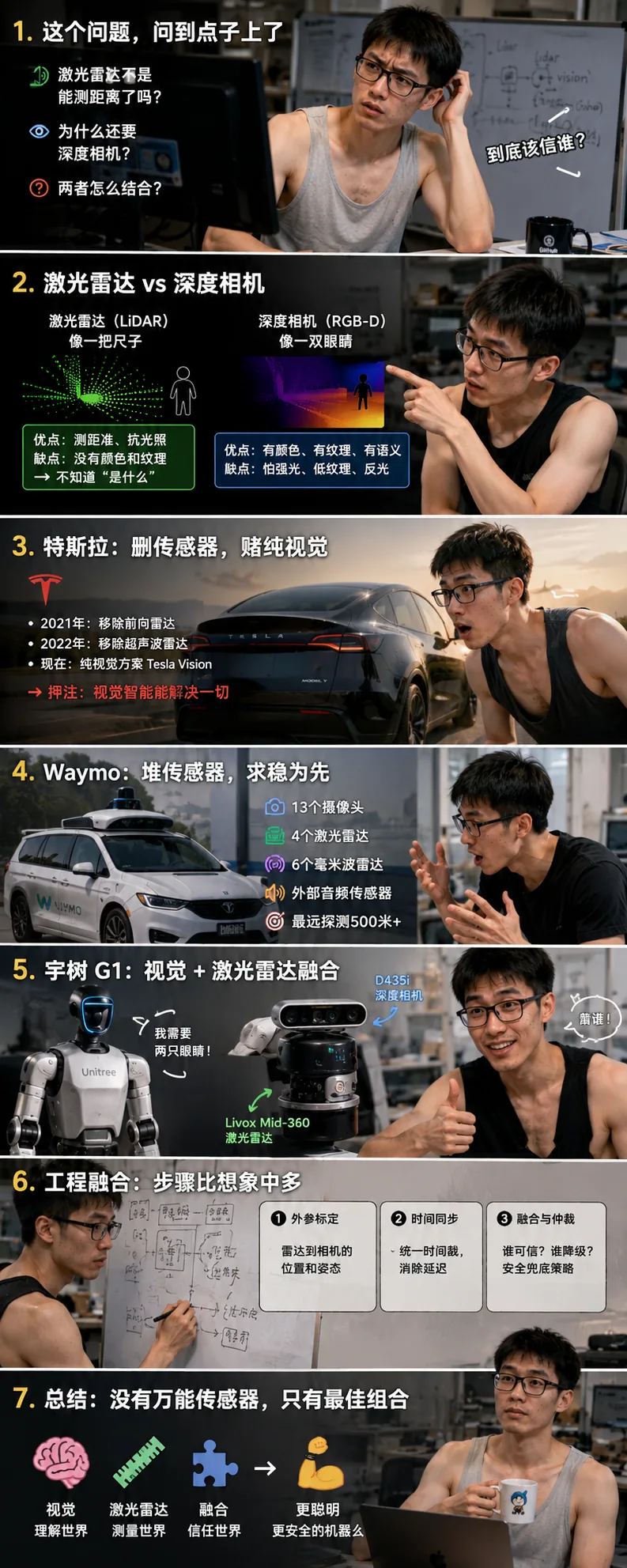 特斯拉在删传感器,Waymo 在堆传感器,宇树 G1 到底该学谁?