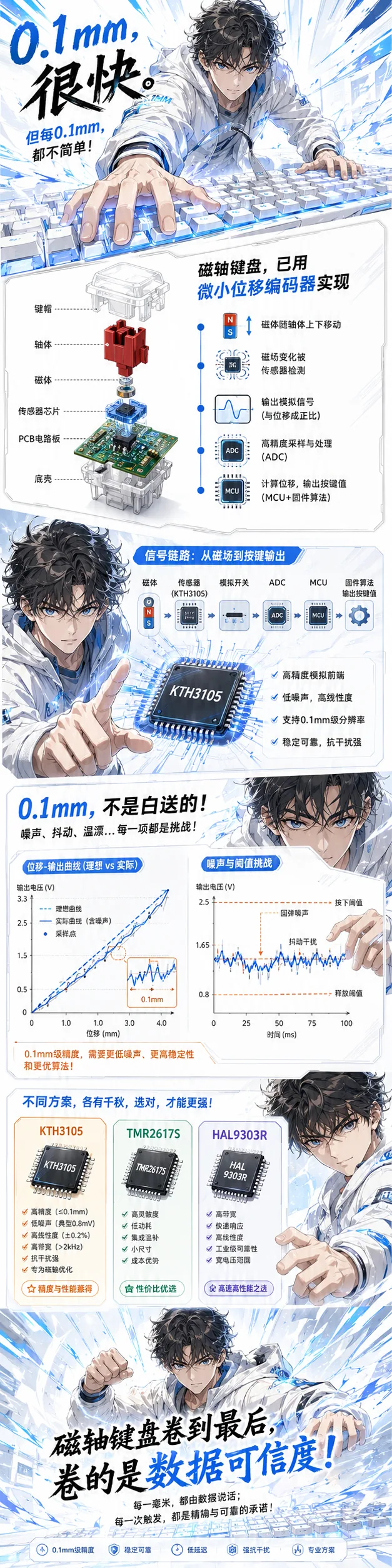 磁轴键盘就是一堆“按键编码器”:卷到 0.1毫米后,真正值钱的是位移数据敢不敢信