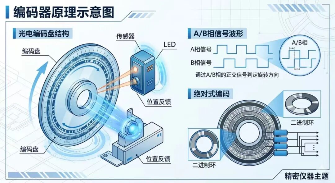 编码器原理(Encoder)——伺服系统是如何“看见位置”的