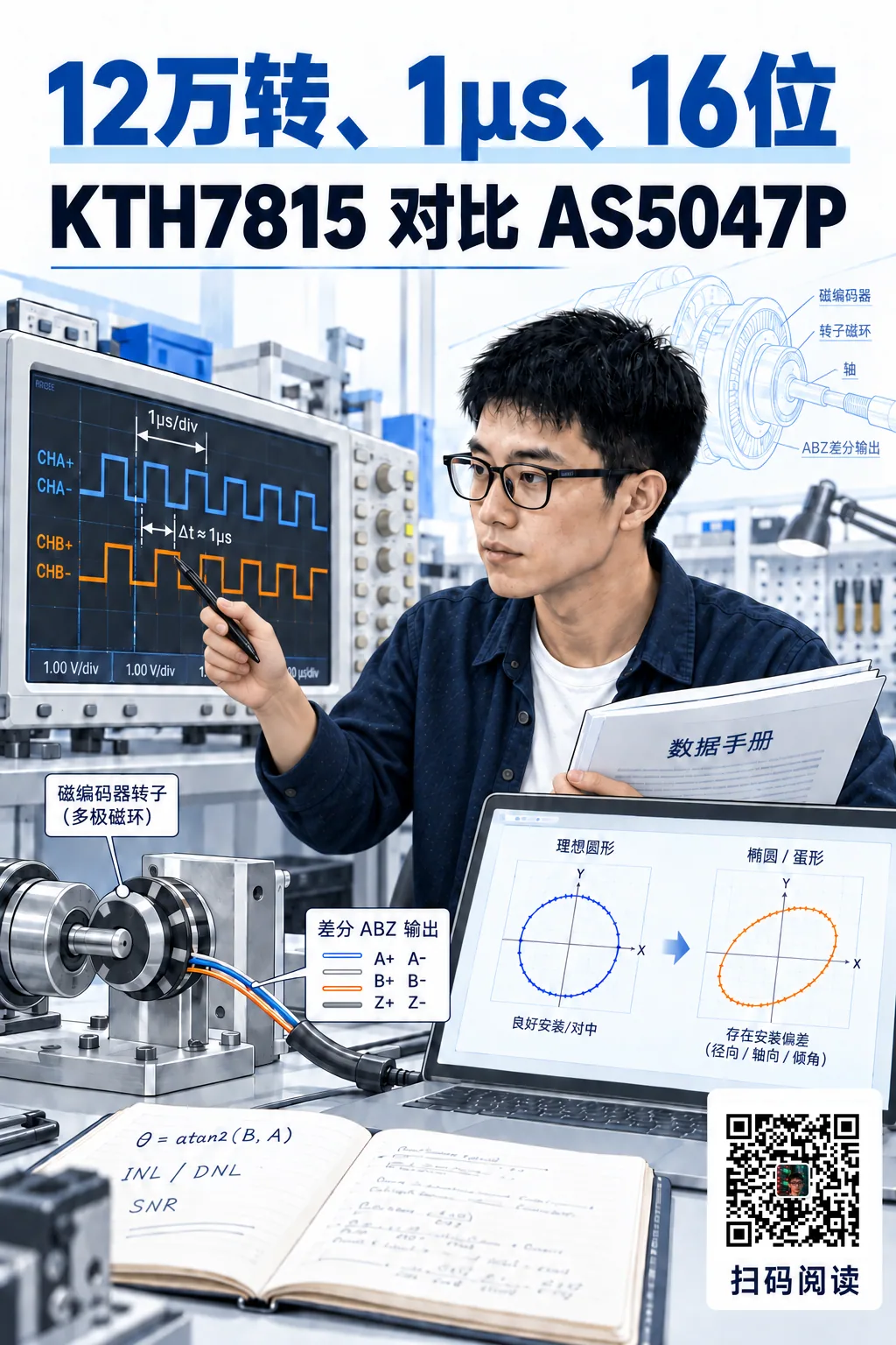 12万转、1μs、16位：读完 KTH7815 对比 AS5047P，几个规格表之外的现场问题