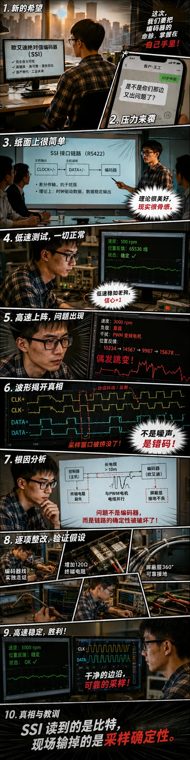 从欧艾迪绝对值编码器说起:SSI 读到的是比特,可能现场输掉的是采样确定性
