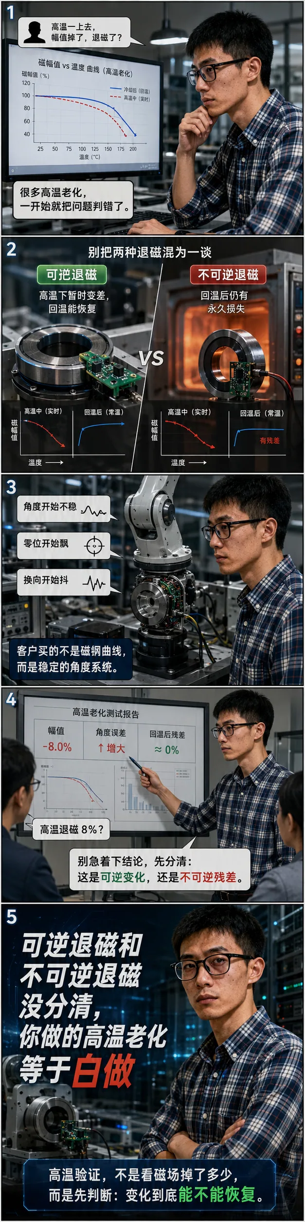 可逆退磁和不可逆退磁没分清，你做的高温老化等于白做
