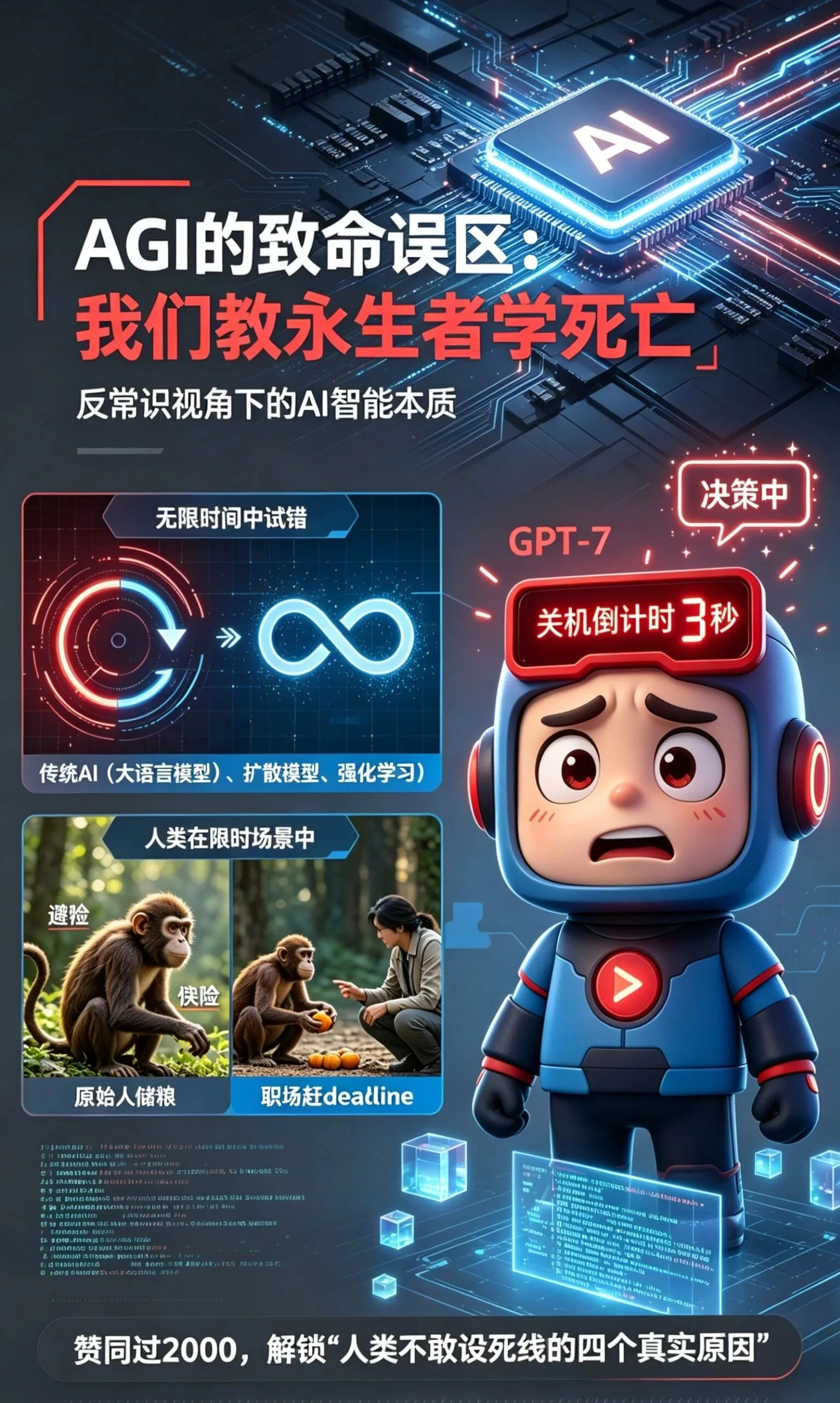 AGI从一开始就走错了——我们一直在教一个“永生者”如何死亡，却从没让它体会过“时间不够了”