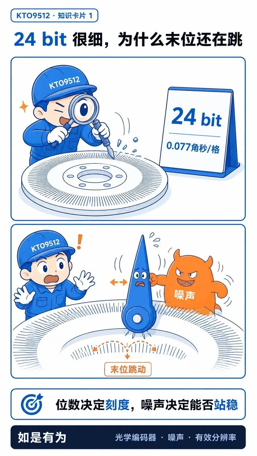 昆泰芯KTO9512做到24 bit, 静止读数为什么还在跳?