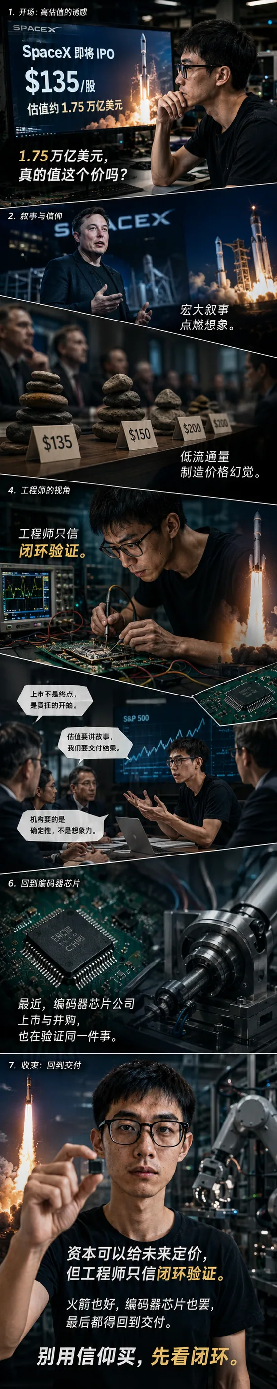 SpaceX 估值 1.75 万亿美元：硬科技 IPO 最后拼的不是故事，而是闭环验证