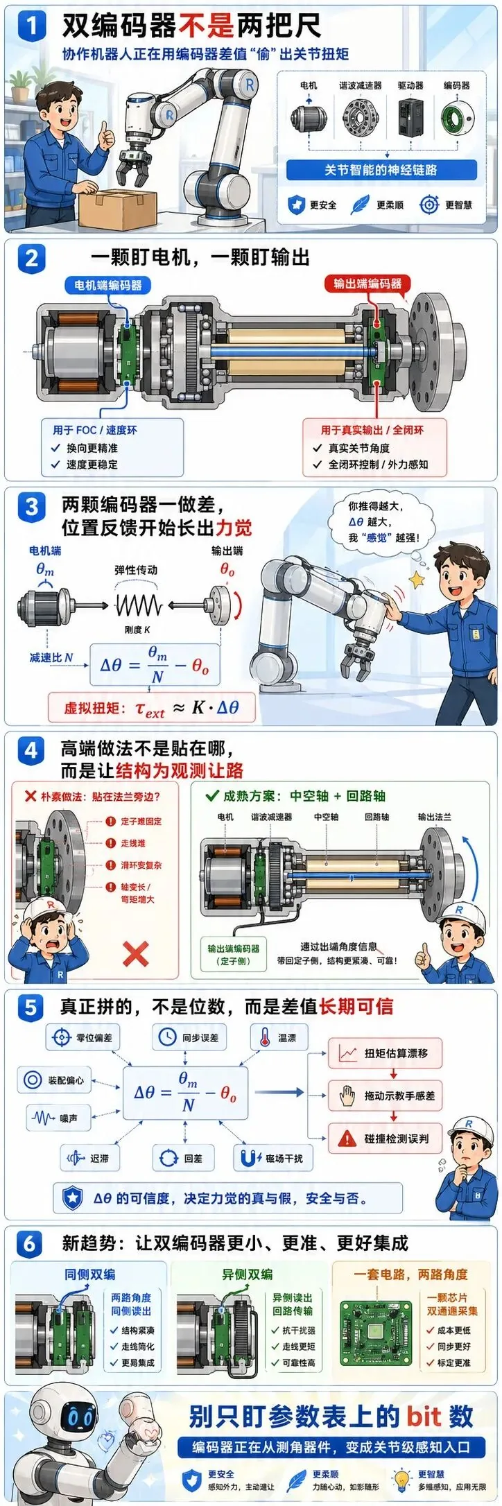 双编码器不是两把尺：协作机器人正在用编码器差值“偷”出关节扭矩