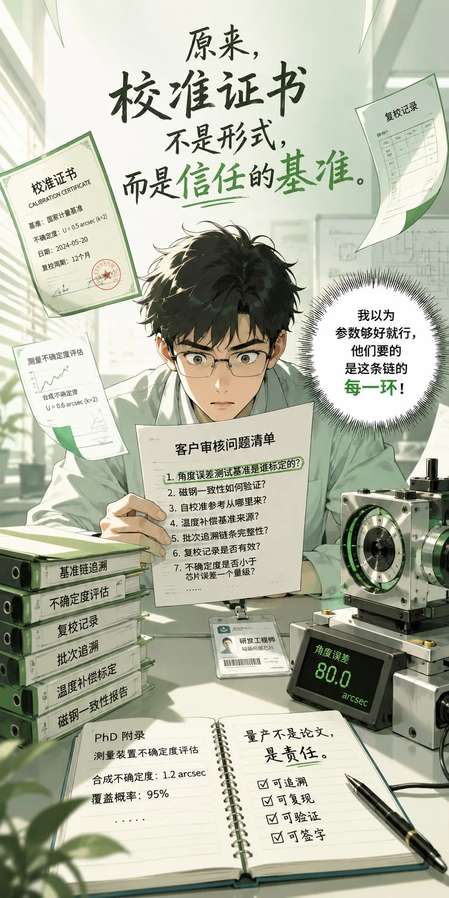 读博时我以为校准证书是形式主义,做磁编码器三年,我改主意了