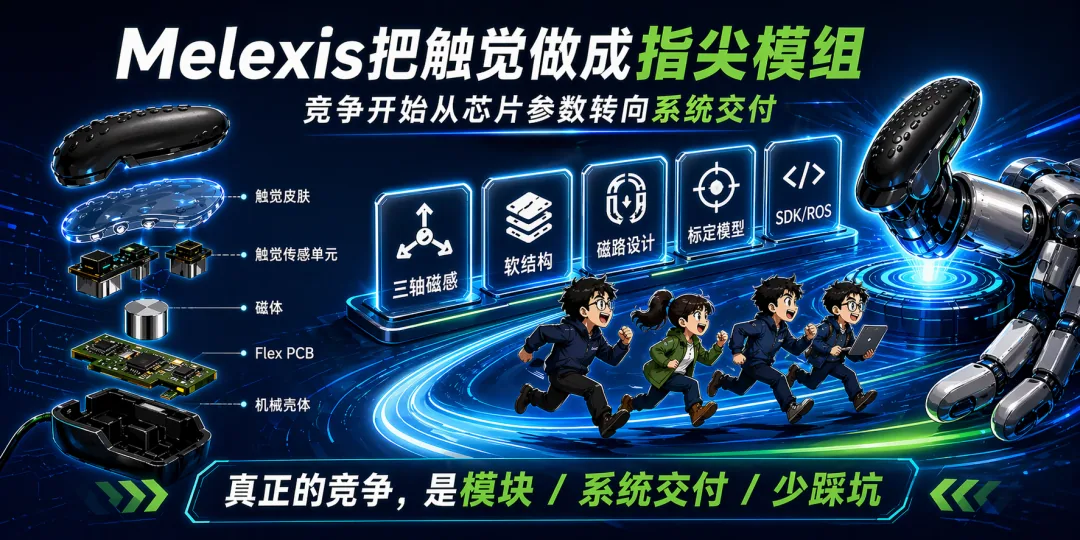 Melexis推进Tactaxis指尖模组，磁传感芯片正在进入机器人触觉系统