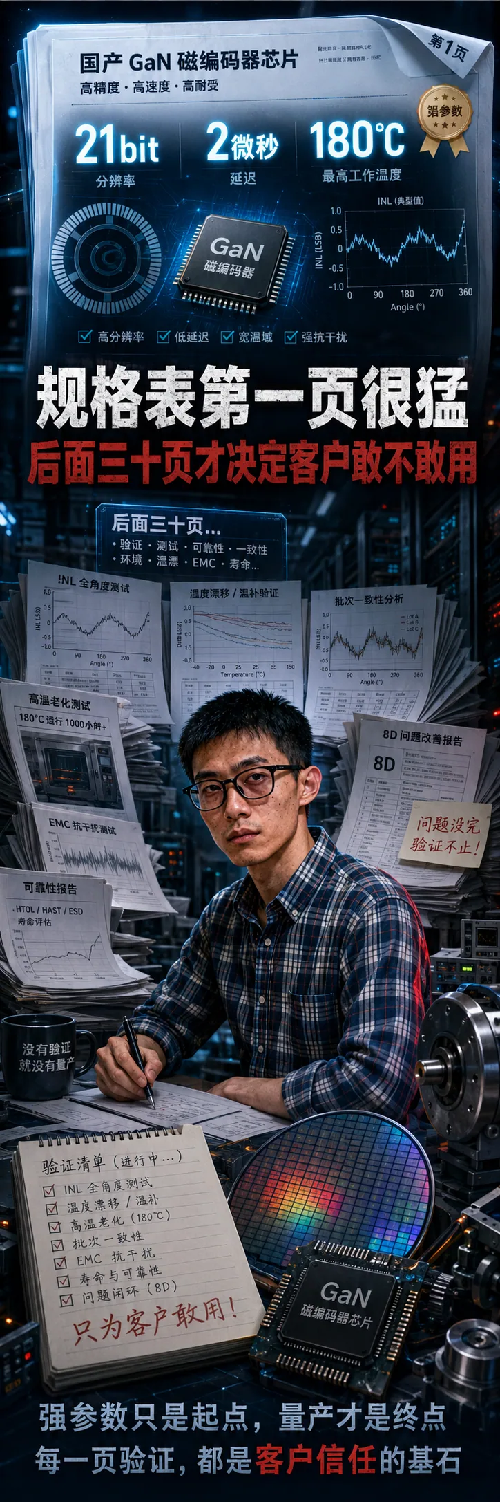 国产 GaN 磁编码芯片参数很猛:21bit、2微秒、180°C,但别急着说它赢了 TMR