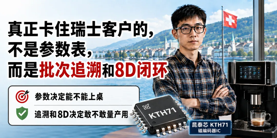 KTH71这种国产磁编码器参数已经能打，但瑞士客户真正卡的是批次追溯和8D闭环
