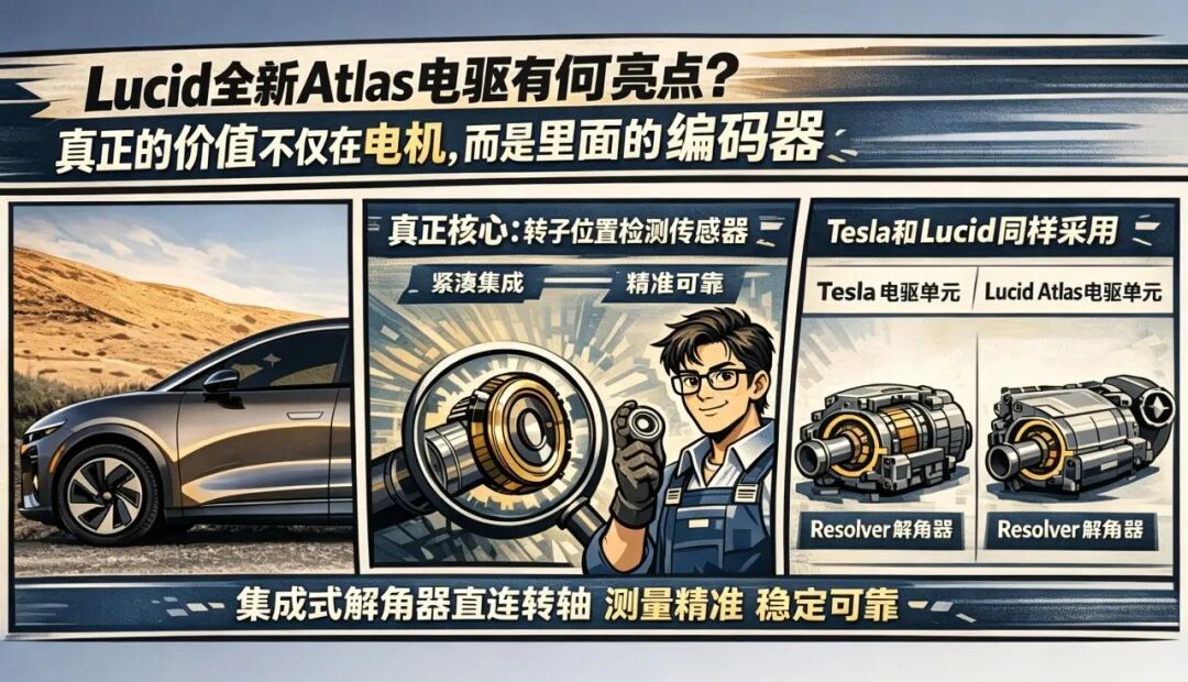 Lucid Atlas 电驱到底厉害在哪?真正值钱的,可能不是电机,而是里面的编码器