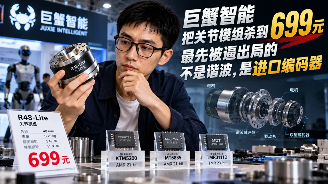 巨蟹智能把关节模组杀到 699 元,最先被逼出局的不是谐波, 是进口编码器